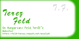 terez feld business card